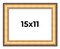 11x15 Traditional Picture Frame with UV-Resistant Acrylic & Acid Free Backing, Available in 3 Finishes - Black, Brown, Gold